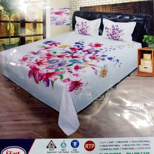 Bedding set (white, 90" x 100")